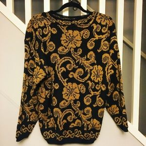 Alfred Dunner Gold/Black sweater